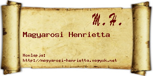 Magyarosi Henrietta névjegykártya